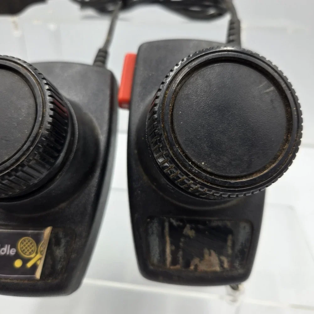 Atari 2600 Pong‎ Tennis Dual Paddle Controllers Set Of 2 OEM Tested EUC VTG